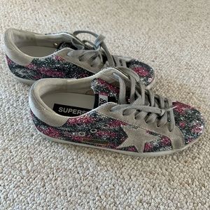 Brand New Golden Goose SuperStar Glitter Silver & Pink Size 39. Fits an 8/8.5.